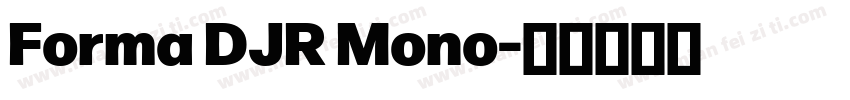 Forma DJR Mono字体转换